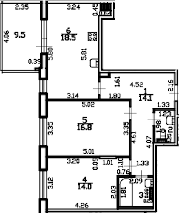 2-комнатная квартира 72.2 м², 4/4 эт., ЖК «Riviera Club»